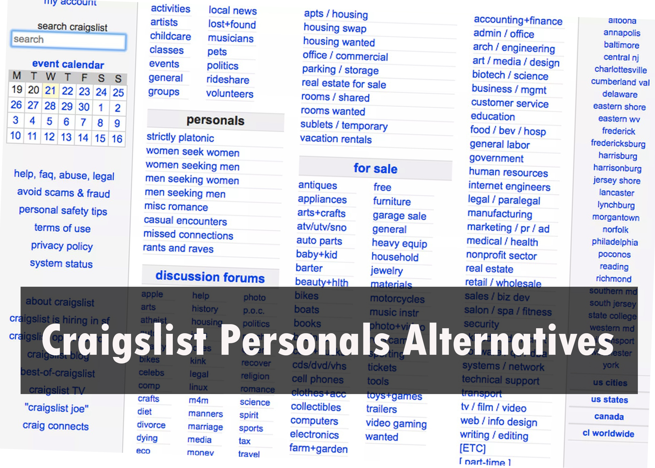 Best Craigslist Personals Alternatives 2020 – Sites Like Craigslist